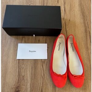 ★NEW with Box Org.$425 Cendrillon Suede Ballet Flats Hibiscus 41★